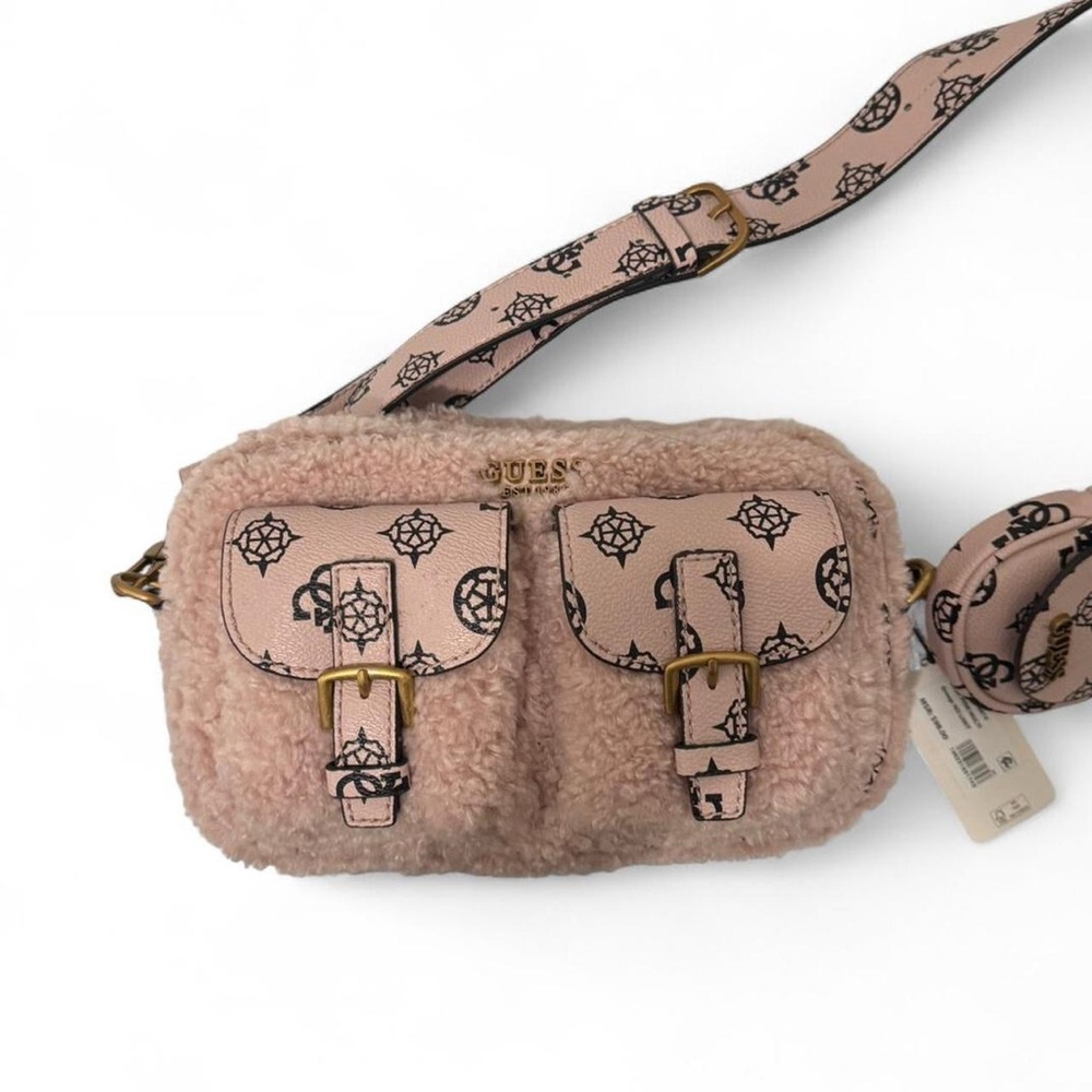 GUESS Soft Crossbody Bag with Patterned Strap